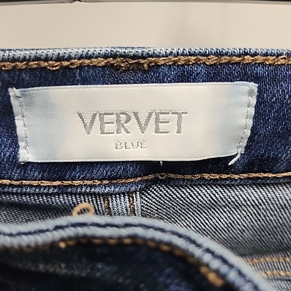 Vervet Growing High Rise Slim Straight Crop Raw Hem Women’s Size 25 - Picture 7 of 15